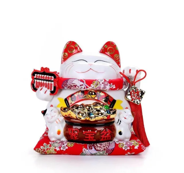 Lucky Cat Piggy Bank Nisshin Tokin Chinese Style Ceramics good luck goods japan