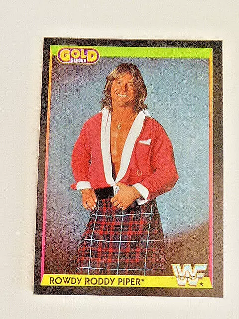 Merlin Gold Series Card Wwf #81 Rowdy Roddy Piper 1992