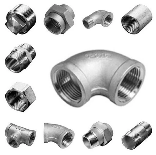 Paragrafi filettati acciaio inox (V4A) 1 pollice DN 25 angoli pezzo a T tappo manicotto