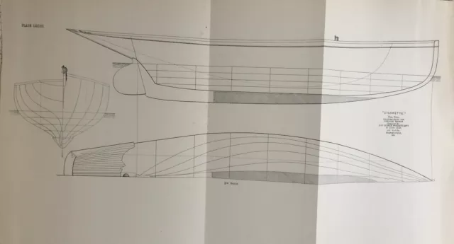 Antique Print Dixon Kemp Yacht Boat Sailing C1895 Cigarette Plan Norfolk Broads