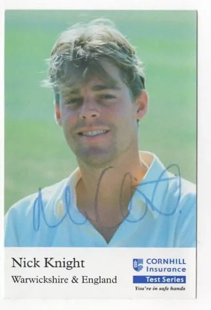 Nick Knight (Warwickshire & England)  autographed card