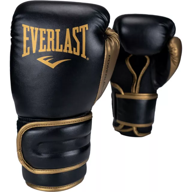 Everlast Powerlock2 Black/Gold Training Gloves