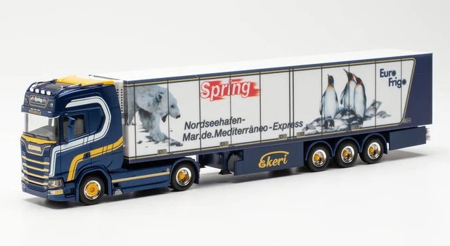 HERPA, SCANIA 142 4x2 avec semi remorque bachée
