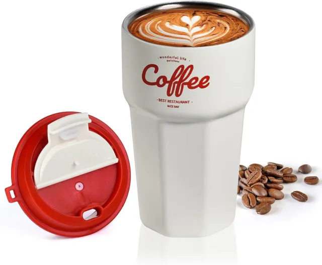 Premium Stainless-Steel Tumbler, Spill-Proof Vacuum Insulated Coffee Travel Mug