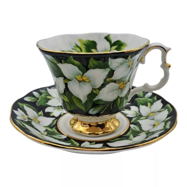 Royal Albert Bone China Trillium Provincial Flowers Series Teacup and Saucer VGC