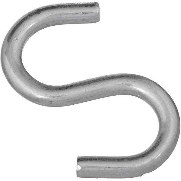 10 Pk Steel Zinc Plated 3" Heavy Open S Hook N121756