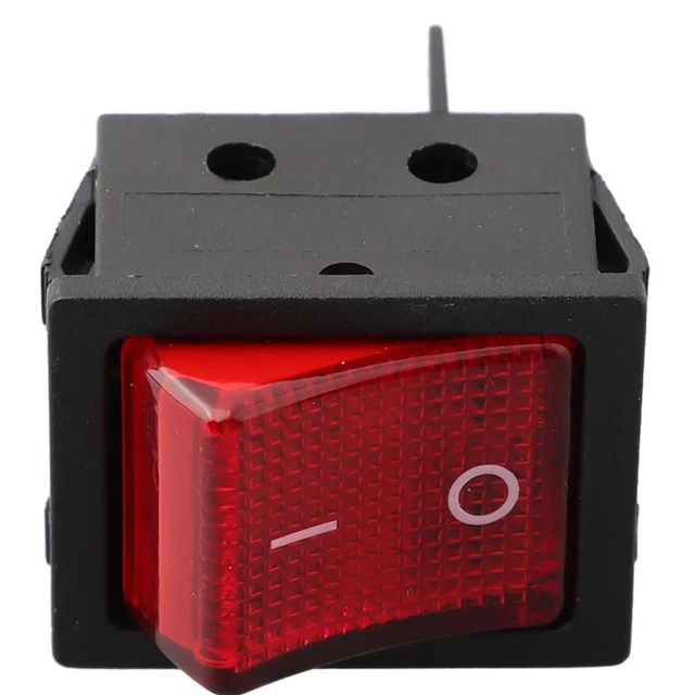 Interrupteur Chauffage électrique Avec Voyant LED Rouge - 30A 250VAC - 4 Broches - Neuf - Marque Générique
