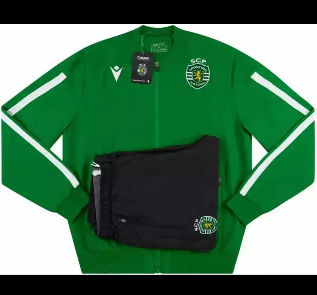 1672/56 Macron Scp Sporting Lisbon Tracksuit Staff Training 58016666