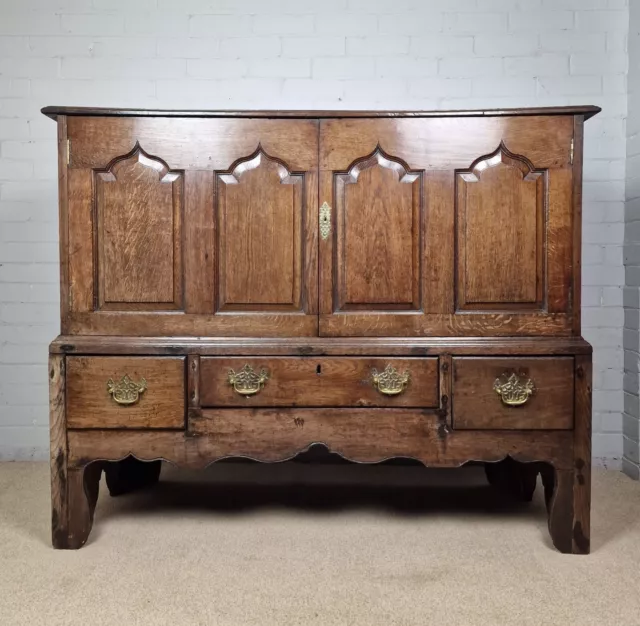 Antique 18th Century George I Georgian Oak Press Cupboard / Carmarthen Cupboard