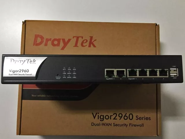 Draytek Vigor 2960 Dual-Wan Security Firewall Professional Router VPN