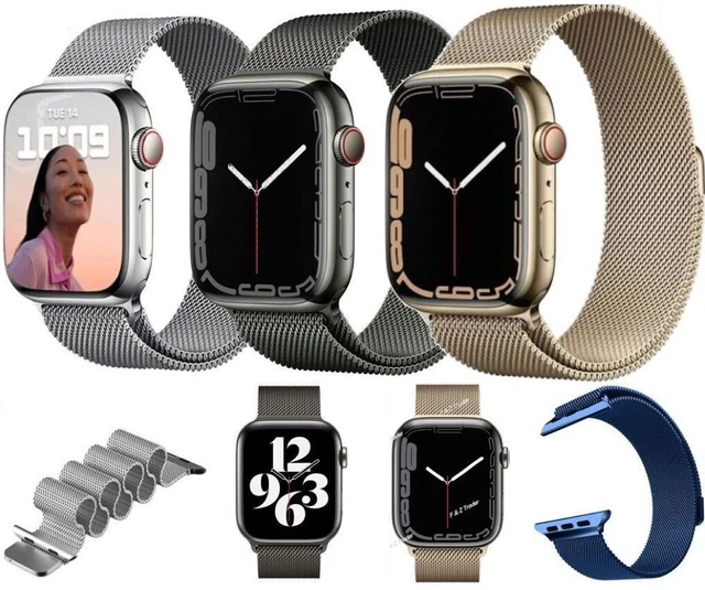 For Apple Watch Strap Metal Milanese Loop ULTRA 9 8 7 SE 6 5 4 340/41/44/45/49mm