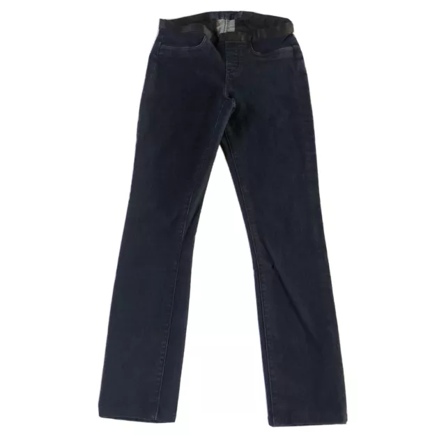 Helmut Lang Jeggings Womens Size 26 Blue Dark Skinny Jeans Elastic Waist Pull-On