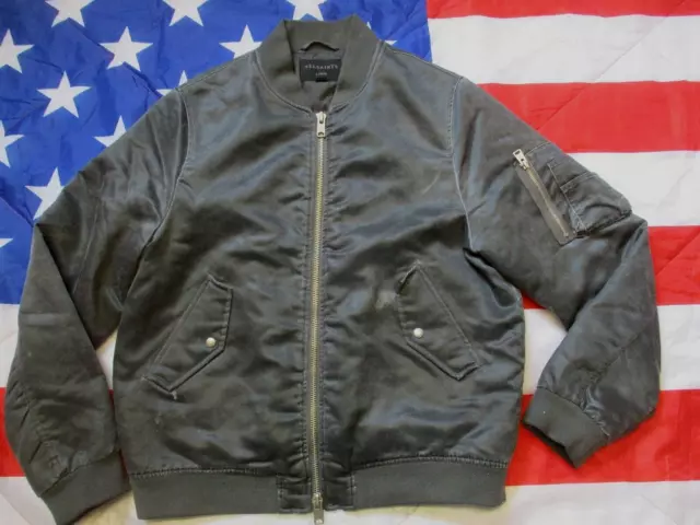 ALL SAINTS MA-1 Kensai Bomber Jacket British Millerain Fabric S 