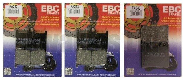 thumbnail image 2 of EBC Organic Front Brake Pads For Yamaha XJR1300 / SP (1999-2016) – FA252, Made In UK 2 of 6