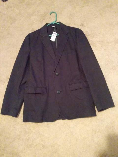 Old Navy Mens Blazer Blue Sport Coat Two Button Casual Jacket Size Medium VTG