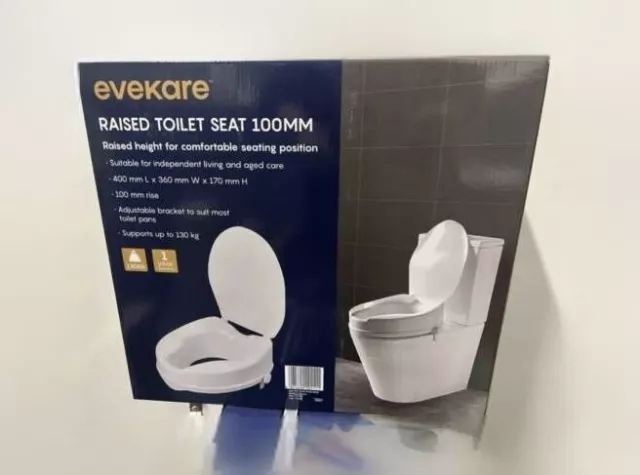 Evekare Raised Toilet Seat with Lid 100mm