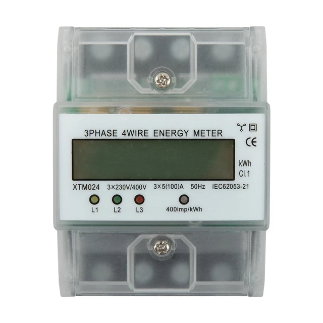 Electricity Meter Meter Power 100×76×65mm 230/400V 400imp/kWh Electricity Meter