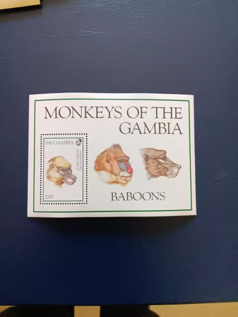 Bloc Neuf Singes Gambie - Mint Sheet Monkeys Gambia