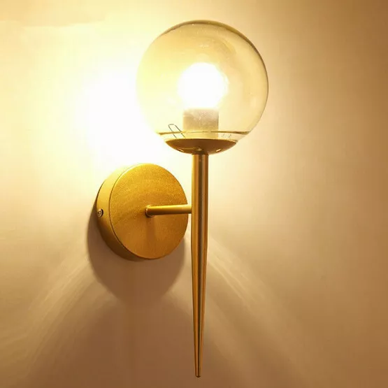 Vintage Industrial Wall Lamp Sconce Modern Indoor Glass Shade Wall Light Fixture