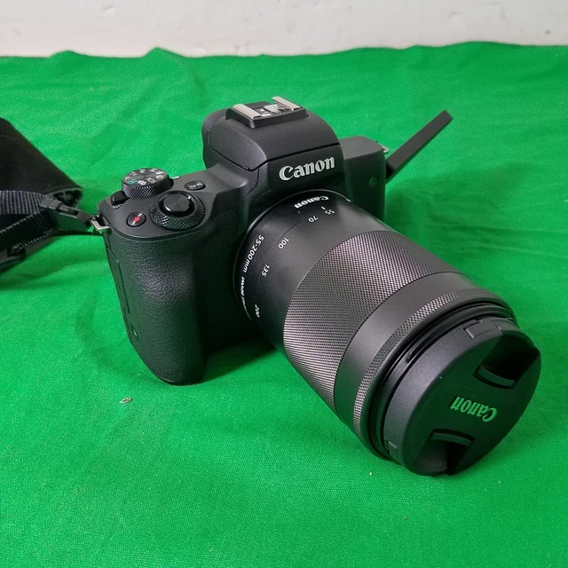 Canon EOS M50 Mark II 24.1MP Mirrorless Camera DS126843 w/ Zoom Lens 55-200mm