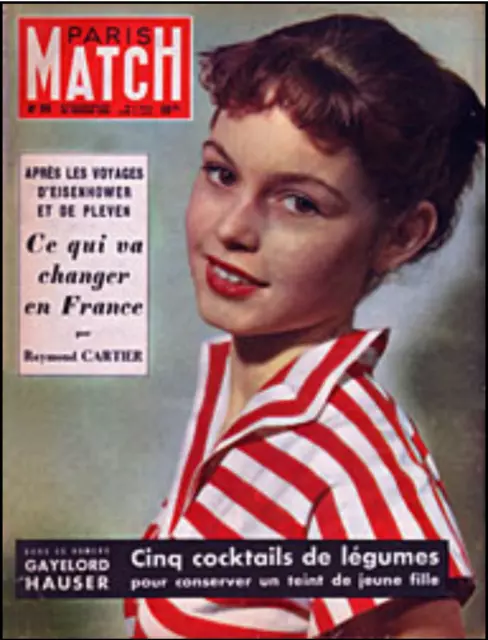 Paris Match n° 99 du 10 février 1951 - 1ère couverture de Brigitte Bardot (RARE)