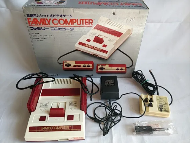 Broken/JUNK Nintendo Famicom NES HVC-001 Console,PSU,RF switch, Boxed set-d1215-