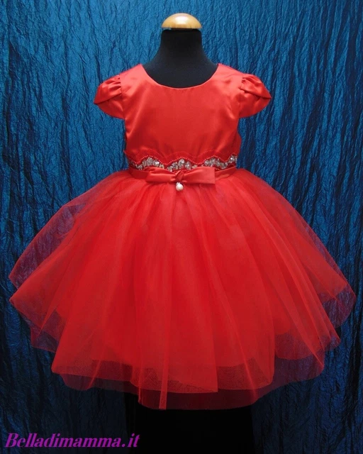 Abito Vestito Cerimonia Damigella Bambina belladimamma TG. 134 / 140 (9-10 Anni)