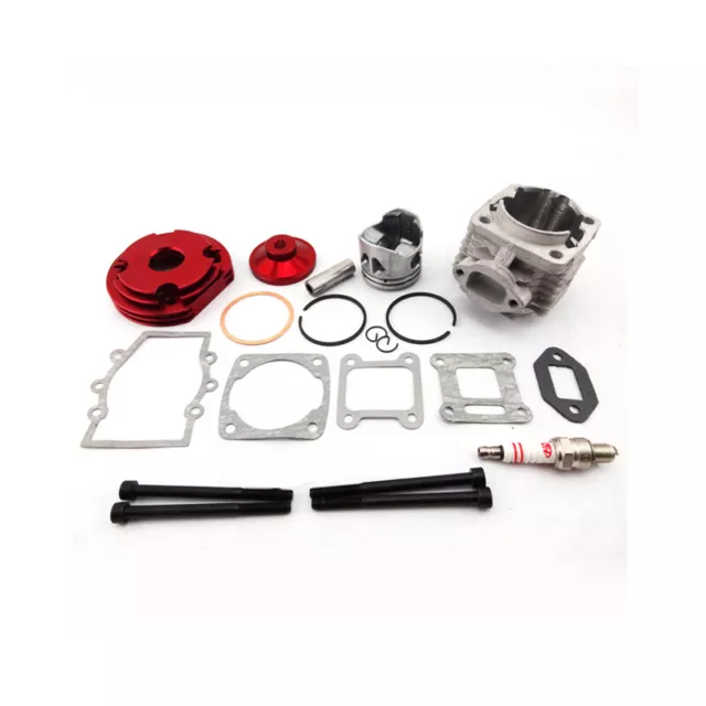 Kit Foratura Cilindro Rosso 47cc 49mm 44mm Pistone Mini Moto Sporcizia ATV Tascabile 3