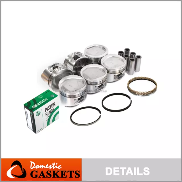 Pistons and Rings fit 88-93 Mitsubishi Dodge Chrysler Plymouth 3.0L 6G72