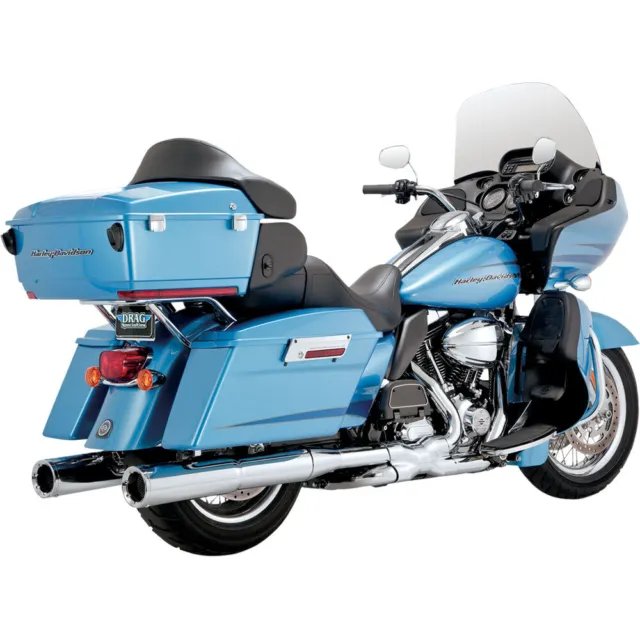 Vance & Hines Chrome 4.5" Hi-Output Slip-On Mufflers 1995-16 Harley Touring