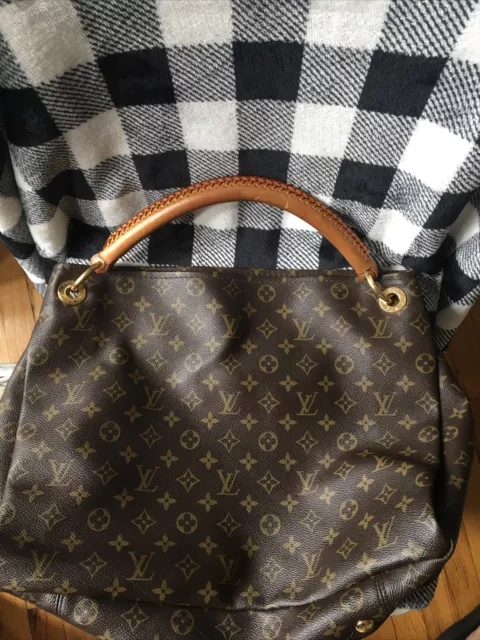 Louis Vuitton Artsy MM Shoulder Bag Monogram Tote Leather With Damage