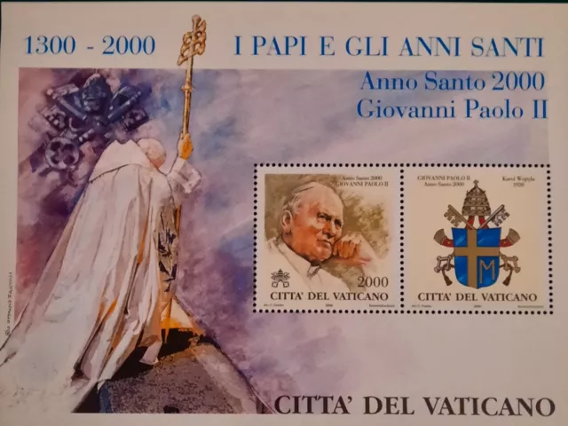 VATICANO 2000 Foglietto Giovanni Paolo II Integro MNH Catalogo BF 23