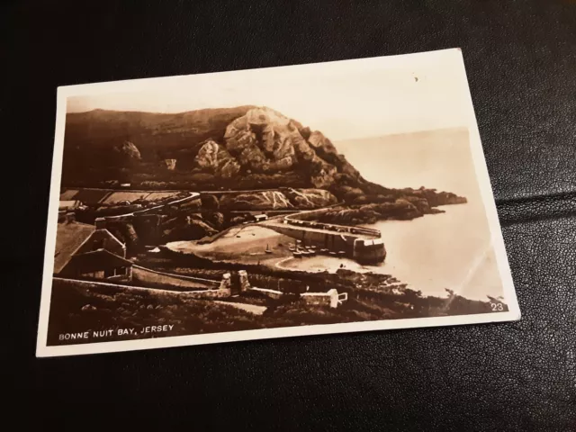 Old RP postcard of Bonne Nuit Bay, Jersey, Channel Islands posted 1927