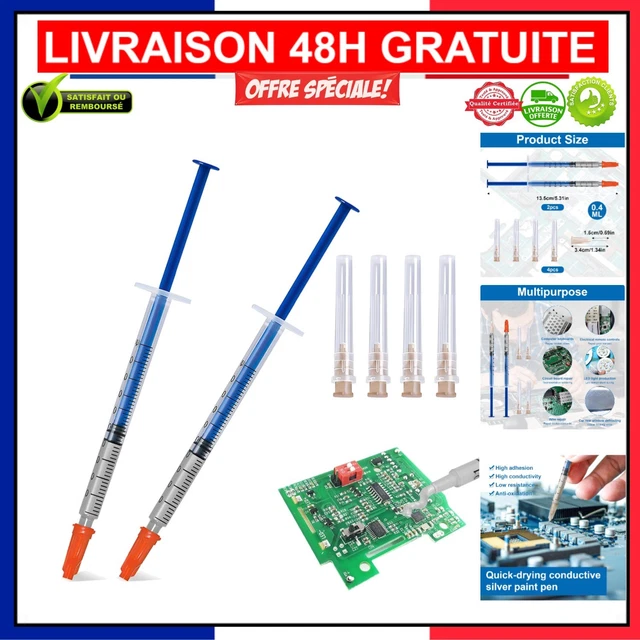 Colle Conductrice électrique Argentée - Peinture/pâte Adhésive Pour Câbles Et Circuits