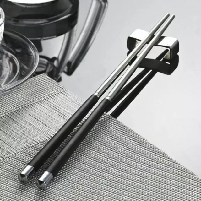 HOT Reusable Chopsticks Metal Korean Chinese Stainless Steel Chop Sticks 1Pair