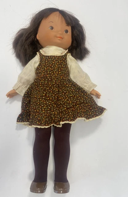 1978 Fisher Price My Friend Jenny Doll Original Brown Dress 15" Tall Vintage