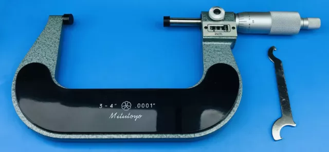 Mitutoyo Outside Digital Micrometer 3-4" Range 0.0001" Graduation (193-214)