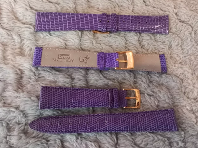Cinturino per orologio vera pelle di lucertola da 18 manifattura italiana bros