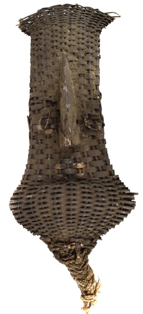 Senufo Bearded Woven Mask Cote D'Ivoire African Art