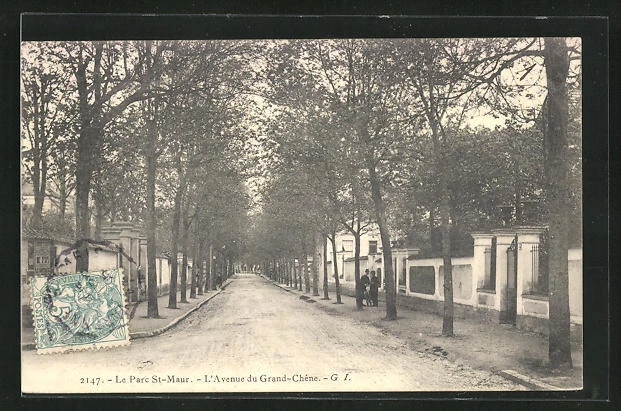CPA St-Maur, Le Parc, L'Avenue du Grand-Chene 1905