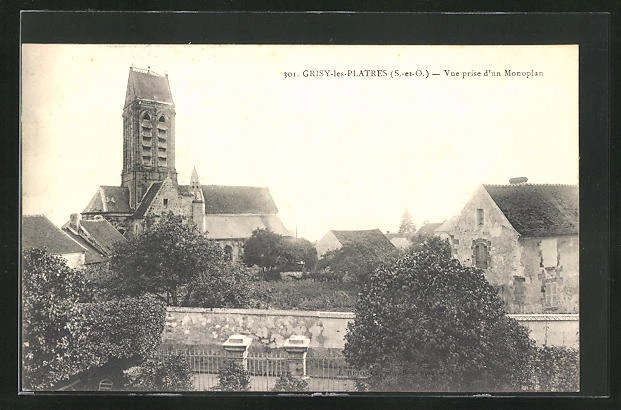 CPA Grisy-les-Platres, Vue Prise d´un Monoplan