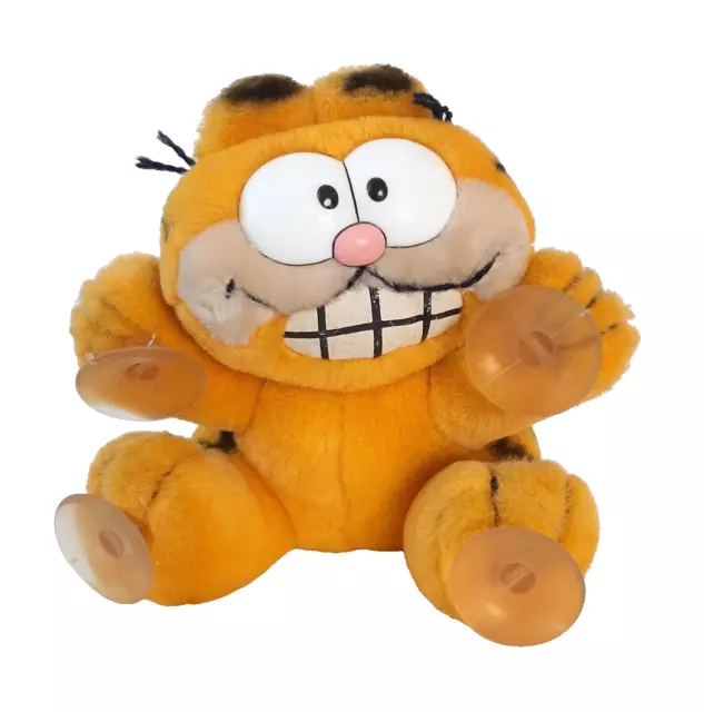 Vintage Garfield Dakin 1981 Stuck On You Suction Cup Window Cling Plush TEETH