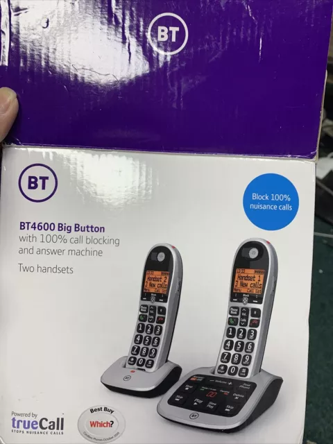 BT Big Button BT4600 Big Button Two Handsets Block 100% Nuisance Calls