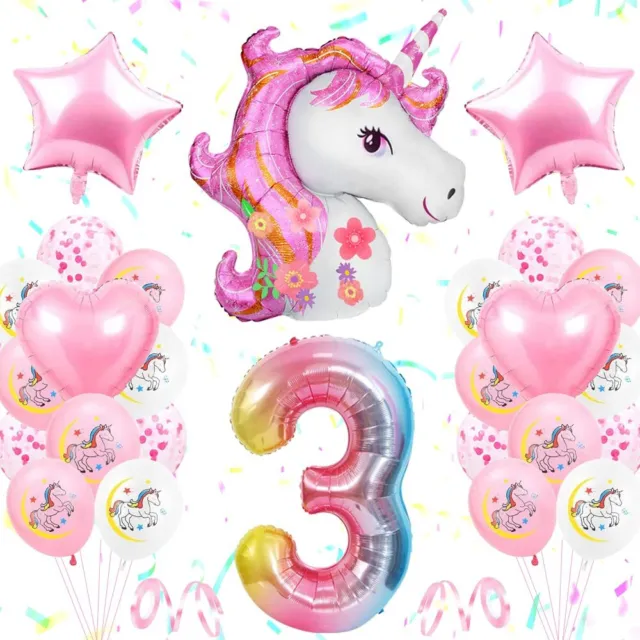 Feelairy Unicorno 4 anni Compleanno Decorazioni Ragazze