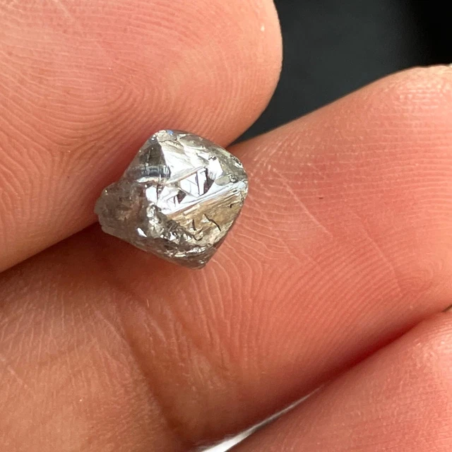 NATUREL OCTAHEDRON DIAMANT Naturel Gris Brut Sel Et Poivre Diamant pour ...