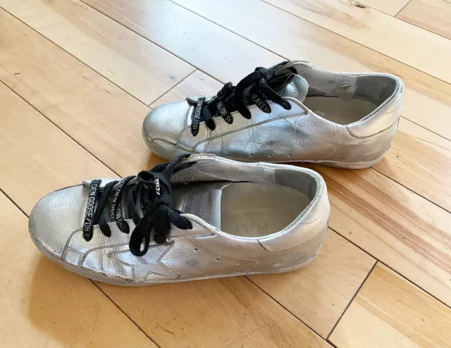 Limited Edition Golden Goose Super-Star Low Top Sneaker Silver