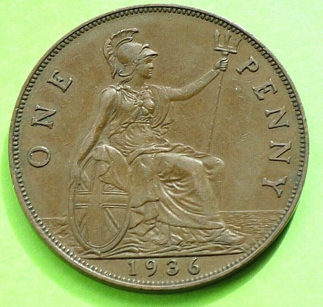 EXTREMELY RARE 1936 One Penny King V British Coin Unique VERY COLLECTABLE £999.00