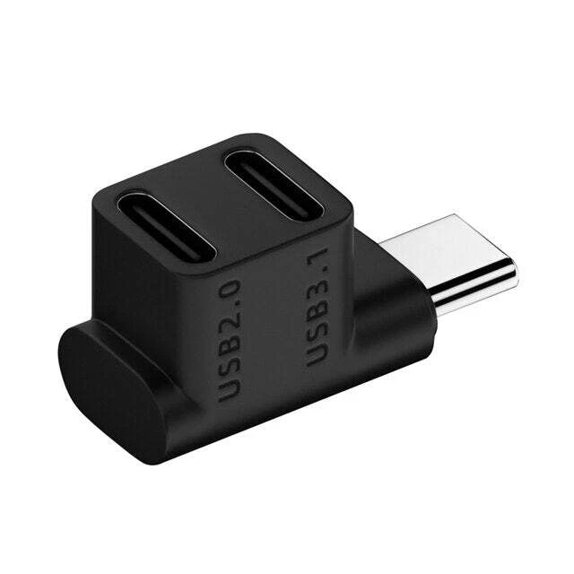 Professional Converter Type C Adapter 100W Right Angle Female to Male Type C Con