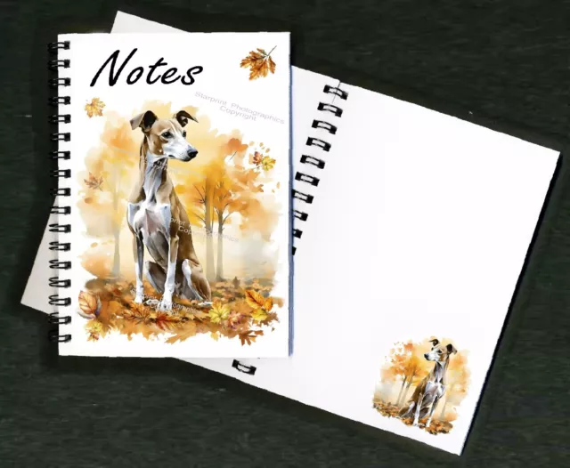 Whippet Dog Notebook/Notepad + small image on each page Designed by Starprint