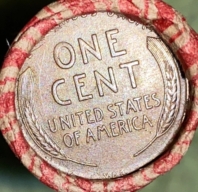 1 US Lincoln Wheat 1C Cent Penny Roll 1923-S/1909 VDB (50 Coins) 40%+ Pre-1940’s 2